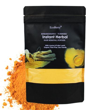 Buy Ecoberry Koraikizhangu Turmeric Instant Herbal Hair Removal Powder 100 gm-Purplle