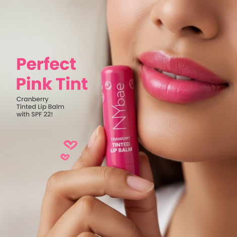 Buy NY Bae Cranberry Tinted Lip Balm with SPF 22 – Rich Berry Pink Tint | Deeply Moisturizing Lip Color with Shea Butter, Almond Oil & Vitamin E | Soft, Plump & Naturally Rosy Lips-Purplle