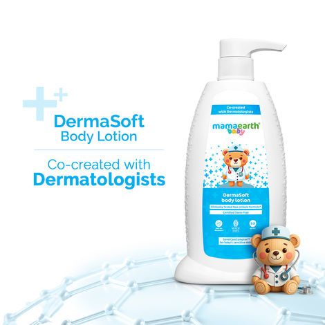 Buy Mamaearth Baby DermaSoft Body Lotion with SensiCareComplex™ for Baby's Sensitive Skin - 250 ml Co-created with Dermatologists | Enriched with SensiCareComplex™ for Baby's Sensitive Skin | Safe and Non-irritant formula* | Fragrance-Free-Purplle