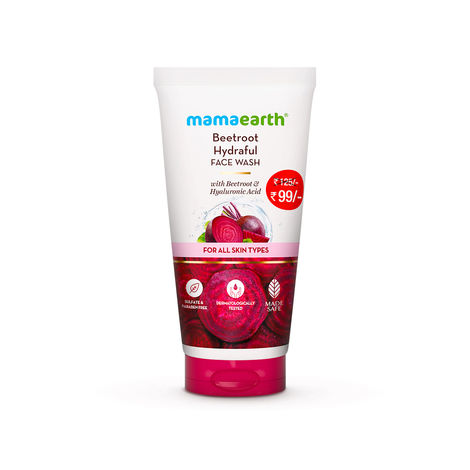 Buy Mamaearth Beetroot Hydraful Face Wash with Beetroot & Hyaluronic Acid For Hydrated Pink Glow 50 ml | Gently Cleanses | Hydrates & Soothes Skin | Soap Free | Hydrating Gentle Face Wash| Non-Drying-Purplle