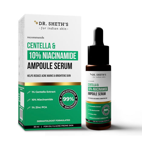 Buy Dr. Sheth's Centella & 10% Niacinamide Ampoule Serum - 30 ml-Purplle