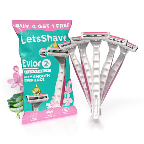 Buy LetsShave Evior&nbsp;2 disposable razor- 10 N Evior 2 Razor Pack of 10-Purplle
