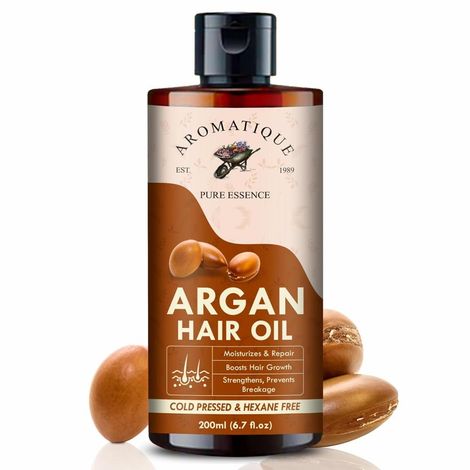 Buy Aromatique Argan Oil, Argan Oil for Hair Growth Strengthen Dull & Dry Hair, Helps Control Hair Fall & Promotes Hair Growth Multi purpose oil.Non Sticky Daily Use Hair Oil 200 ml-Purplle