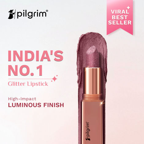 Buy Pilgrim Her Highness-08 Luxurious 3-D Glitter Lipstick With Matte Finish (4.2 gm)-Purplle