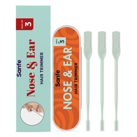 Buy Sanfe Nose & Ear Hair Trimmer | Precision Grooming Tool for Men & Women | Safe, Painless & Easy to Use | Stainless Steel Blades | Gentle on Skin | Compact & Travel-Friendly Design, Pack of 3-Purplle