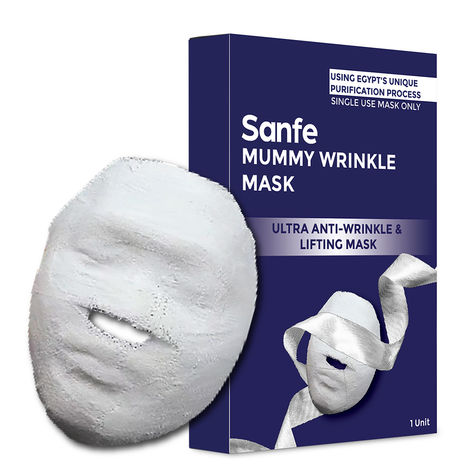 Buy Sanfe mummy mask | moisturizing face mask | deep hydration, tightens & firms skin | shrinks pores | anti-wrinkle for smooth skin | bio collagen overnight face lifting & rejuvenating pack. 1 pc-Purplle