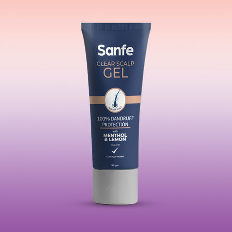 Buy Sanfe Intant Dandruff Removal Gel, Anti Dandruff | Soothes Itchy Scalp | Reduces Flakes & Irritation | Non-Sticky, Wash-Off Formula | Promotes Healthy Hair Growth | With Menthol and Lemon, 100 gm-Purplle