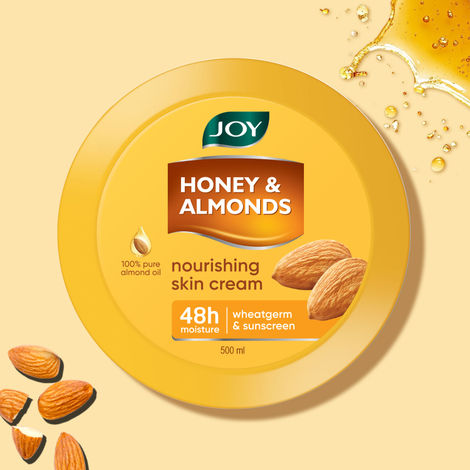 Buy Joy Honey & Almonds Deep Nourishing Moisturizer for Face, Hands & Body (500 ml) |Skin Cold Cream with Natural Sunscreen For Glowing Skin | Protects for Dryness & Retains Natural Moisture Balance-Purplle