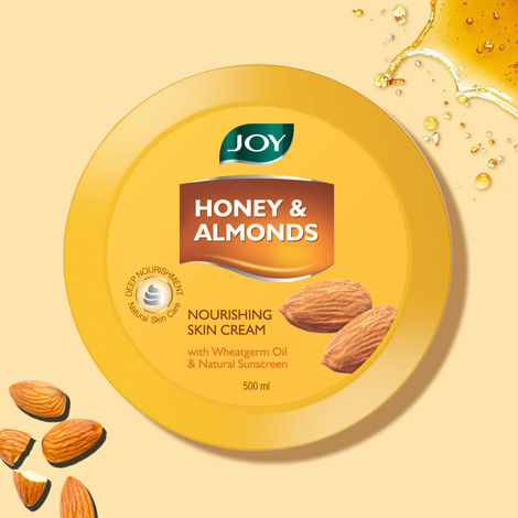 Buy Joy Honey & Almonds Deep Nourishing Moisturizer for Face, Hands & Body (500 ml) |Skin Cold Cream with Natural Sunscreen For Glowing Skin | Protects for Dryness & Retains Natural Moisture Balance-Purplle