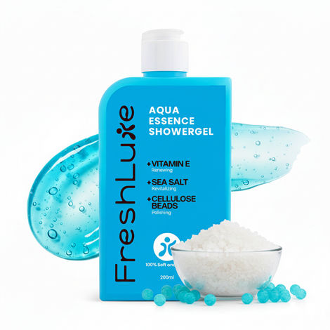 Buy FreshLuxe Aqua Essence Shower Gel & Body Wash Infused with Sea Salt & Scrub Beads | Deep Hydration & Refreshing Cleanse | For Men & Women | 200 ml-Purplle