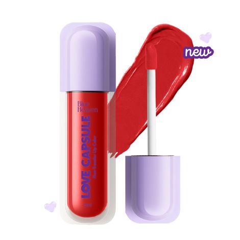 Buy Blue Heaven Love Capsule Non Transfer Lip Colour | Intense Color Payoff | Long Lasting | One Swipe Formula | Liquid lipstick Waterproof & Smudge Proof | Daring Red , 5 ml-Purplle