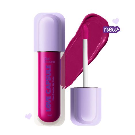 Buy Blue Heaven Love Capsule Non Transfer Lip Colour | Intense Color Payoff | Long Lasting | One Swipe Formula | Liquid lipstick Waterproof & Smudge Proof | Fushia Pink , 5 ml-Purplle