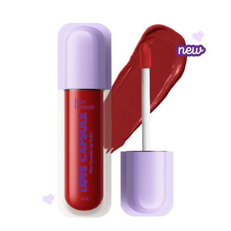 Buy Blue Heaven Love Capsule Non Transfer Lip Colour | Intense Color Payoff | Long Lasting | One Swipe Formula | Liquid lipstick Waterproof & Smudge Proof | Coral Candy , 5 ml-Purplle