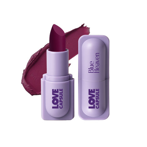 Buy Blue Heaven Love Capsule Powder Matte Lipstick Infused With Vitamin E & Castor Oil for Intense Hydration| High Color Payoff| Matte Finish| Long Lasting Lipstick for women |Mysterious Mauve, 4 gm-Purplle