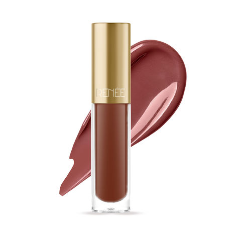 Buy RENEE H2O Hydrating Liquid Lipstick Brown&nbsp;Brook, Hydrating, Lightweight | Natural Lip Like Look | Glossy finish | Hyaluronic Acid, Peptides & Vitamin E Infused | 4 ml-Purplle