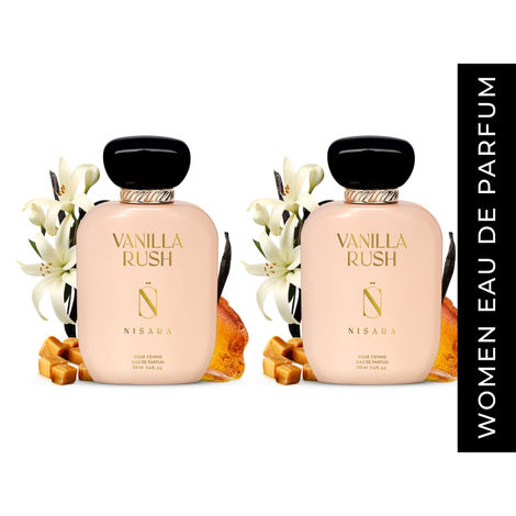 Buy NISARA Vanilla Rush Eau De Parfum For A long Lasting Vanilla, Amber & Caramel Fragrance - Pack of 2-Purplle