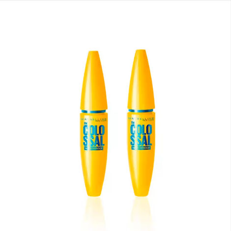 Buy Maybelline New York The ColossalA 2x Volume Waterproof MascaraA (Pack of 2) - Black (10 ml)-Purplle