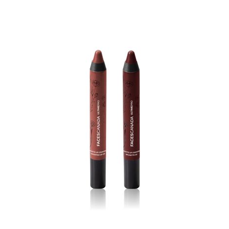 Buy Faces Matte Muse Combo (Ultime Pro Matte Lip Crayon - Wrapped Up & Ultime Pro Matte Lip Crayon - Brunette) 1 pc-Purplle