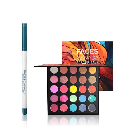 Buy Faces Canada Ultimate Eye Edit Combo (Ultime Pro Twist Eye Kajal Liner - Blue & Professional 25 IN 1 Eyeshadow Palette - Flamboyant) 1 pc-Purplle