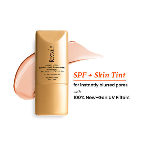 Buy Foxtale Perfect Match Tinted Fluid Sunscreen (Nude) 50 ml-Purplle