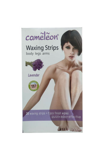 Buy Cameleon Waxing Strips for body,legs(lavender) 20 pc-Purplle