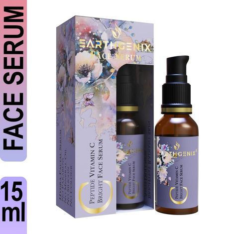 Buy Earthgenix Peptide Vitamin C Bright Face Serum with Hyaluronic Acid - 15 ml-Purplle