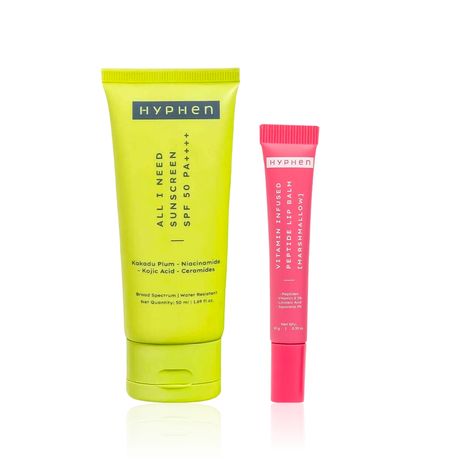 Buy Hyphen lip balm & Sunscreen Duo(All I Need Sunscreen 30 ml+Lip Balm Marshmallow 10 gm) combo of 2-Purplle