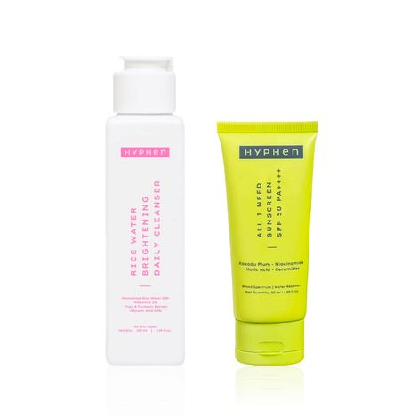 Buy Hyphen Bright & Protect Duo (Cleanser 100 ml + All I Need Sunscreen 50 ml) combo of 2-Purplle