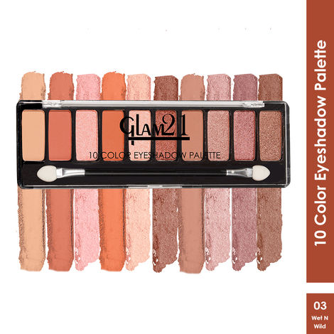 Buy Glam21 Wet n Wild Eyeshadow Palette | 10 Highly Pigmented Shades |Smudge Free & Long-Lasting | 8.8 gm - Shade -03-Purplle