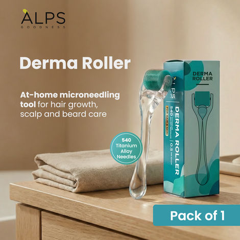 Buy Alps Goodness Derma Roller 0.5 mm | With 540 Titanium Alloy Needles | Promotes Hair Growth & reduces hairfall | Safe & Effective to Use, 1 pc-Purplle