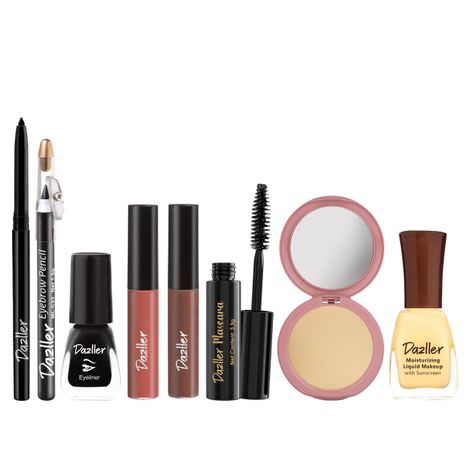 Buy Dazller Mini Glam Kit - 8 in 1 |Fair Skin Tone |Full Face Makeup |Pocket Sized |Water-resistant |Lightweight | Makeup combo |36.25 gm-Purplle