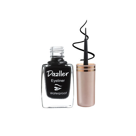 Buy Dazller Liquid Eyeliner | Waterproof | Precise Application | Smudge-proof | Vibrant Matte | Long Stay | Quick Dry | Budget-friendly value pack | Black | 9.5 ml-Purplle