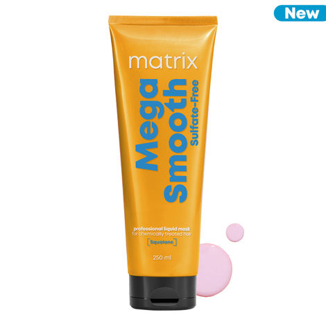 Buy Matrix Mega Smooth Sulfate-Free Liquid Hair Mask with Squalene & Bonding Blends for Gentle Care | Reviving Bond Repair Treatment | 5X Strength,Smoothens Hair | Safe for Chemically Treated Hair (250 ml)-Purplle