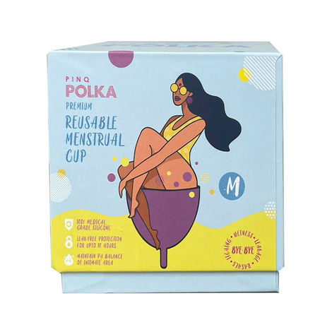 Buy PINQ POLKA Menstrual Cup Medium (1 Pc)-Purplle