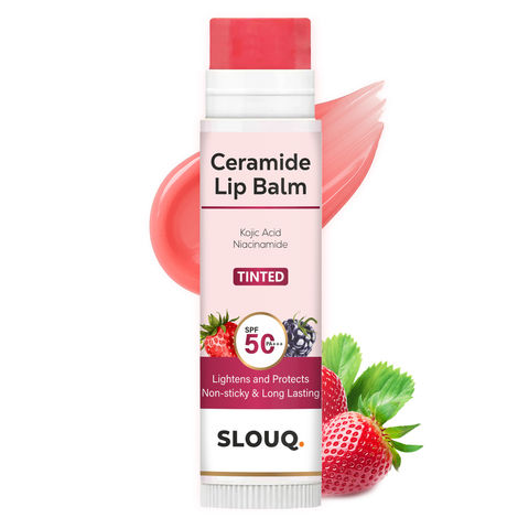 Buy Slouq Tinted Ceramide Lip Balm - Kojic Acid & Niacinamide - SPF50 PA+++ - Lip Lightening & Protection - Non-Sticky & Long Lasting - 5 gm (Pack Of 1)-Purplle