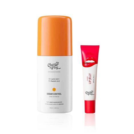 Buy Chemist at Play Fresh Glow Duo | Fights odour and nourishes lips for all-day freshness | Underarm Roll-On (40 ml) + Cherry Lip Jelly Balm (10 gm) Combo of 2-Purplle