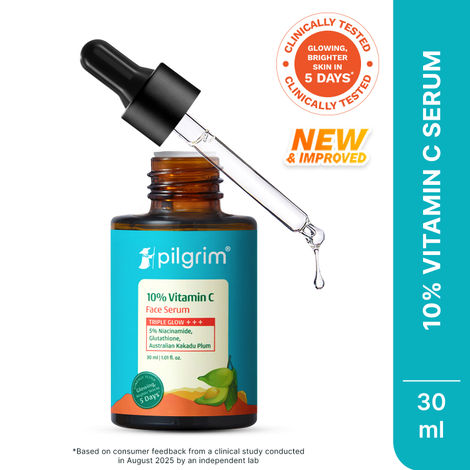 Buy Pilgrim 10% Vitamin C Face Serum For Daily Brightness (30 Ml)-Purplle