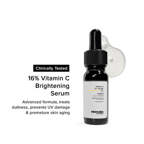 Buy Minimalist 16% Vitamin C Face Serum with Vitamin E & Ferulic Acid 10 ml-Purplle