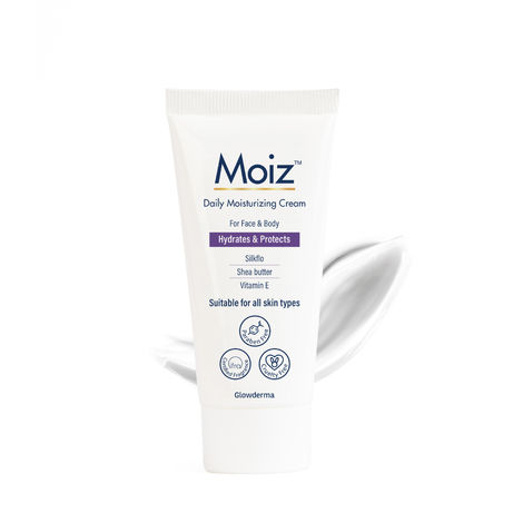 Buy Moiz Daily Moisturizing Cream for Face & Body | Formulated with 9 Moisturizers | Suitable for Sensitive Skin | Paraben free & Cruelty free | 50 gm-Purplle