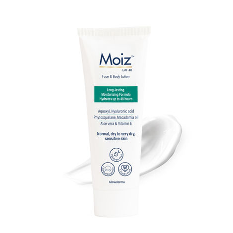 Buy Moiz LMF 48 Lotion | 48 Hour Long-Lasting Moisturizer | Formulated with 17 Moisturizers | Non-Comedogenic | Paraben & Cruelty-Free - 75 ml-Purplle