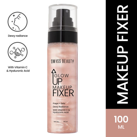 Buy Swiss Beauty Glow Up Makeup Fixer | Preps + Sets | Dewy Radiance - 100 ml-Purplle