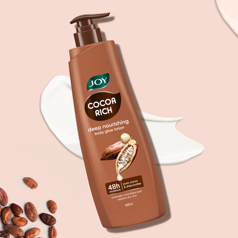Buy Joy Cocoa Rich Intense Nourishing Body Lotion (400 ml) | 24 Hour Nourishment | With Shea Butter & Cocoa Butter | Suitable for Normal to Dry Skin | Non Sticky & Non Greasy Lightweight Body Lotion-Purplle