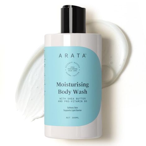 Buy Arata Moisturising Body Wash for Dry Skin with Shea Butter & Glycerine | Protects Skin Barrier | Velvety Soft Skin | Body Wash for Women & Men | Paraben & Silicone-Free | For All Skin Types | 300 ml-Purplle