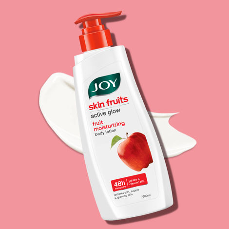 Buy Joy Skin Fruits Active Glow Fruit Moisturizing Body Lotion (600 ml) 48h Moisture | Jojoba & Almond Oil | Non Sticky & Non Greasy Body Lotion For All Skin Types-Purplle