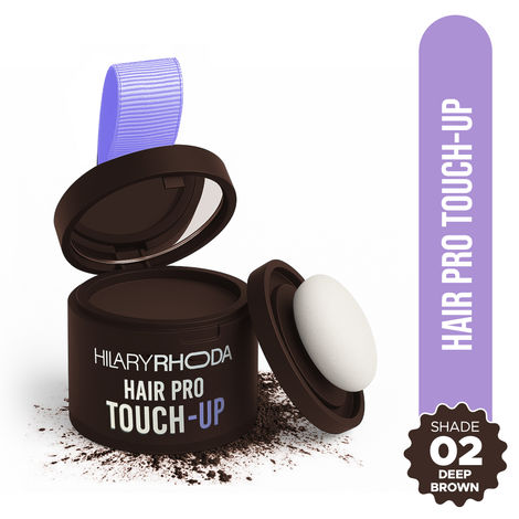 Buy Hilary Rhoda Hair Pro Touch Up Brown color | Instant Grey Roots & Bald Spots Coverage | Fuller & Denser Look | Matte Finish & Sweat Proof | Long-Lasting & Fine Powder | Highly Pigmented & Flawless Application - 3 gm (Deep Brown - Shade 02)-Purplle