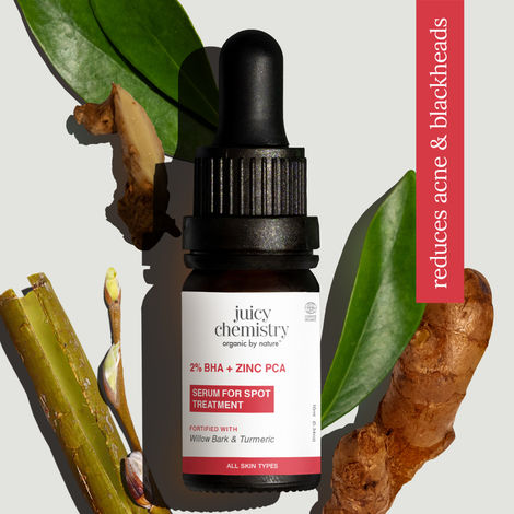 Buy Juicy Chemistry 2% BHA + Zinc PCA Serum, 10 ml | Oil Control | Acne-Fighting Face Serum for Smooth & Clear Skin | Organic | Lightweight & Non-Greasy | For Men & Women-Purplle