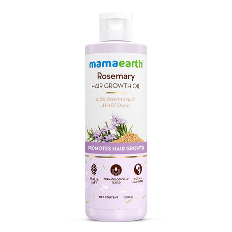 Buy Mamaearth Rosemary Hair Growth Oil with Rosemary & Methi Dana for Promoting Hair Growth | Controls Hair Fall | Strengthens Hair | Stimulates New Hair Growth | Healthy Nourished Hair - 200 ml-Purplle