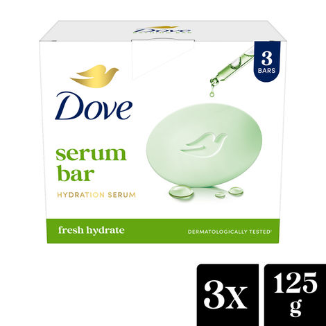 Buy Dove Serum Bar with Hydration Serum | 375 gm (125 gm x 3)-Purplle