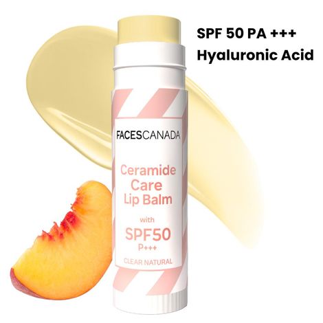 Buy FACES CANADA Ceramide Care Lip Balm - Clear Natural 01, 4 gm | SPF 50 PA +++ Protection | Hydrates Dry & Chapped Lips | Repairs Lip Barrier | With Hyaluronic Acid & Shea Butter Infused | No Tint-Purplle