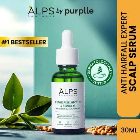 Buy Alps Goodness Anti Hairfall Scalp Serum with Fenugreek Biotin and Redensyl (30 ml) | Methi Hair Serum | Silicone & Sulphate Free | Hair Growth Serum For All Hair Types-Purplle